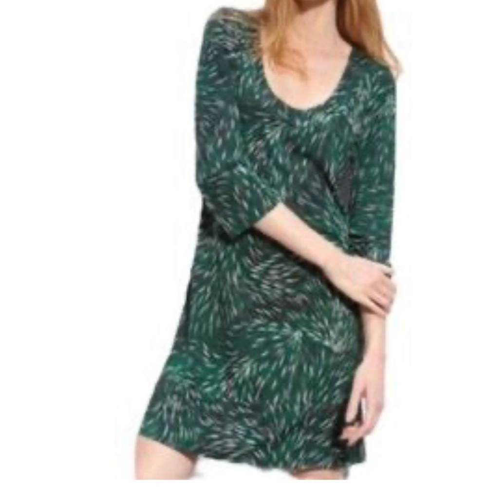 Diane Von Furstenberg Vintage Green Silk Dress Size 6